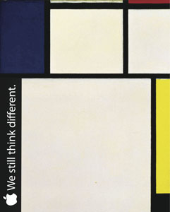 caricature mondrian apple